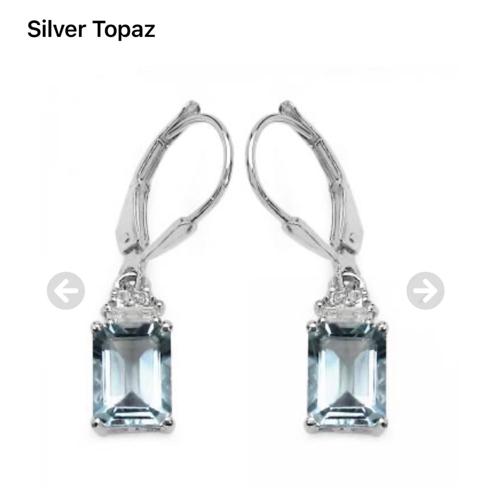 Silver Topaz Earrings